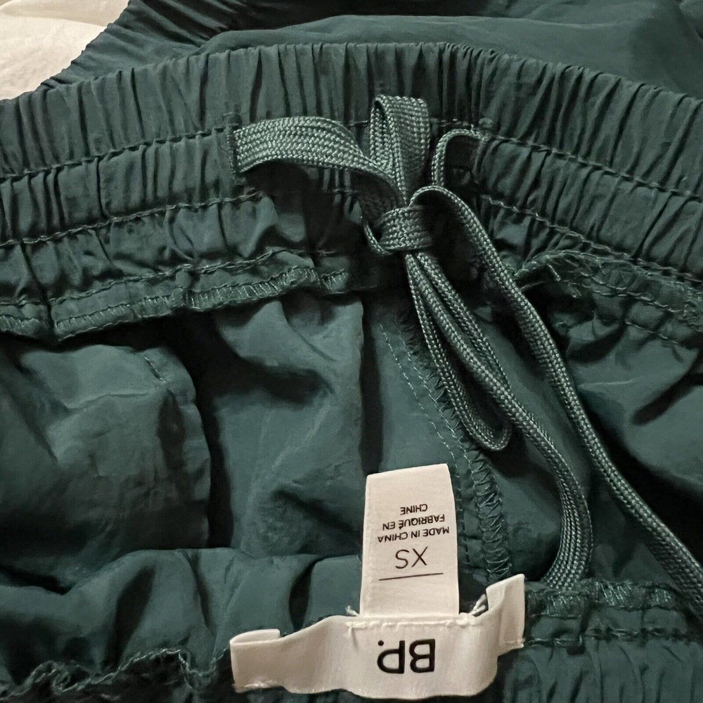 Bp Nordstrom NWT Nylon Track Pants Green Moss Sz XS Elastic Waist Adjustable - Picture 4 of 6
